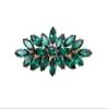 Faship Gorgeous Green Rhinestone Crystal Floral Hair Barrette Clip view 1