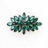 Faship Gorgeous Green Rhinestone Crystal Floral Hair Barrette Clip view 2