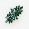 Faship Gorgeous Green Rhinestone Crystal Floral Hair Barrette Clip view 3