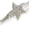 Bridal/Prom/Wedding Silver Tone Clear Crystal Star Hair Beak Clip/Concord Clip - 13cm Length view 4