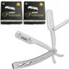 the shave factory Straight Edge Razor Kit - with Single | Stainless Steel razors for men from (Matte / 200 Derby Premium Blades) view 1