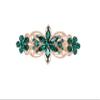 Faship Gorgeous Green Rhinestone Crystal Flora Hair Barrette Clip view 1