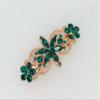 Faship Gorgeous Green Rhinestone Crystal Flora Hair Barrette Clip view 3