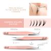 SIVOTE Lash Tweezers for Eyelash Extensions, Pack of 5 Peach  Lash Extension Tweezers Set with Diamond Grip, Precision Fiber Tip for Volume Eyelash Extensions view 2