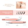 SIVOTE Lash Tweezers for Eyelash Extensions, Pack of 5 Peach  Lash Extension Tweezers Set with Diamond Grip, Precision Fiber Tip for Volume Eyelash Extensions view 3