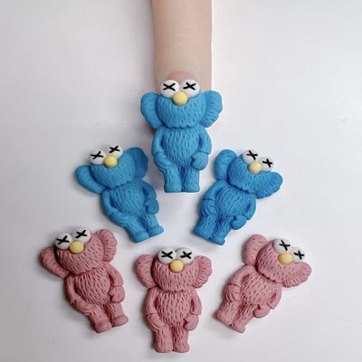 KAWS 3D Nail Charm - Blue Pink Color