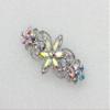 Faship Gorgeous Multicolors AB Rhinestone Crystal Flora Hair Barrette Clip view 3