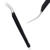 My Lash Tools New Isolation Lash Tweezers Eyelash Extensions Best for Individual Isolation & Classic Lashes Japanese Stainless Steel Lightweight Precision Lashing Twisers (Matte-Black) view 1