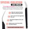 My Lash Tools New Isolation Lash Tweezers Eyelash Extensions Best for Individual Isolation & Classic Lashes Japanese Stainless Steel Lightweight Precision Lashing Twisers (Matte-Black) view 2