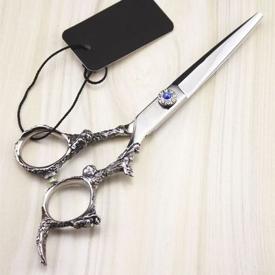 Professional Hair Cutting Shears, 6 Inch Professional Japan 440c Steel Gem Dragon Handle Hair Scissors Cutting Barber Haircut Thinning Shears Hairdresser Scissors (Color : Cutting scissor)
