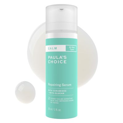 Paulas Choice CALM Repairing Serum for Sensitive Skin, Calms + Soothes Redness, Lightweight Hydration with Hyaluronic Acid for All Skin Types, 1 Fl Oz