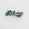 Faship Gorgeous Navy Blue Rhinestone Crystal Small Floral Hair Barrette Clip view 2