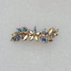 Faship Multicolors AB Rhinestone Crystal Small Floral Hair Barrette Clip view 2