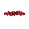 Faship Red Premium Rhinestone Crystal Floral Small Hair Barrette Clip view 1