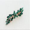 Faship Gorgeous Green Rhinestone Crystal Small Floral Hair Barrette Clip view 3
