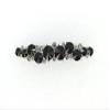 Faship Gorgeous Black Premium Rhinestone Crystal Floral Small Hair Barrette Clip view 2