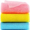 African Net Sponge Long Net Bath Sponge Exfoliating Shower Body Scrubber Back Scrubber Skin Smoother Body Exfoliating Cloth Nylon Bathing Scrubber for Men Women for Daily Use (Lake Blue Pink Yellow) view 1