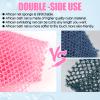 African Net Sponge Long Net Bath Sponge Exfoliating Shower Body Scrubber Back Scrubber Skin Smoother Body Exfoliating Cloth Nylon Bathing Scrubber for Men Women for Daily Use (Lake Blue Pink Yellow) view 2