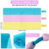 African Net Sponge Long Net Bath Sponge Exfoliating Shower Body Scrubber Back Scrubber Skin Smoother Body Exfoliating Cloth Nylon Bathing Scrubber for Men Women for Daily Use (Lake Blue Pink Yellow) view 3