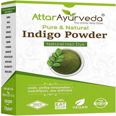 SJH Attar Ayurveda Indigo Powder for Black Hair (200 Grams)