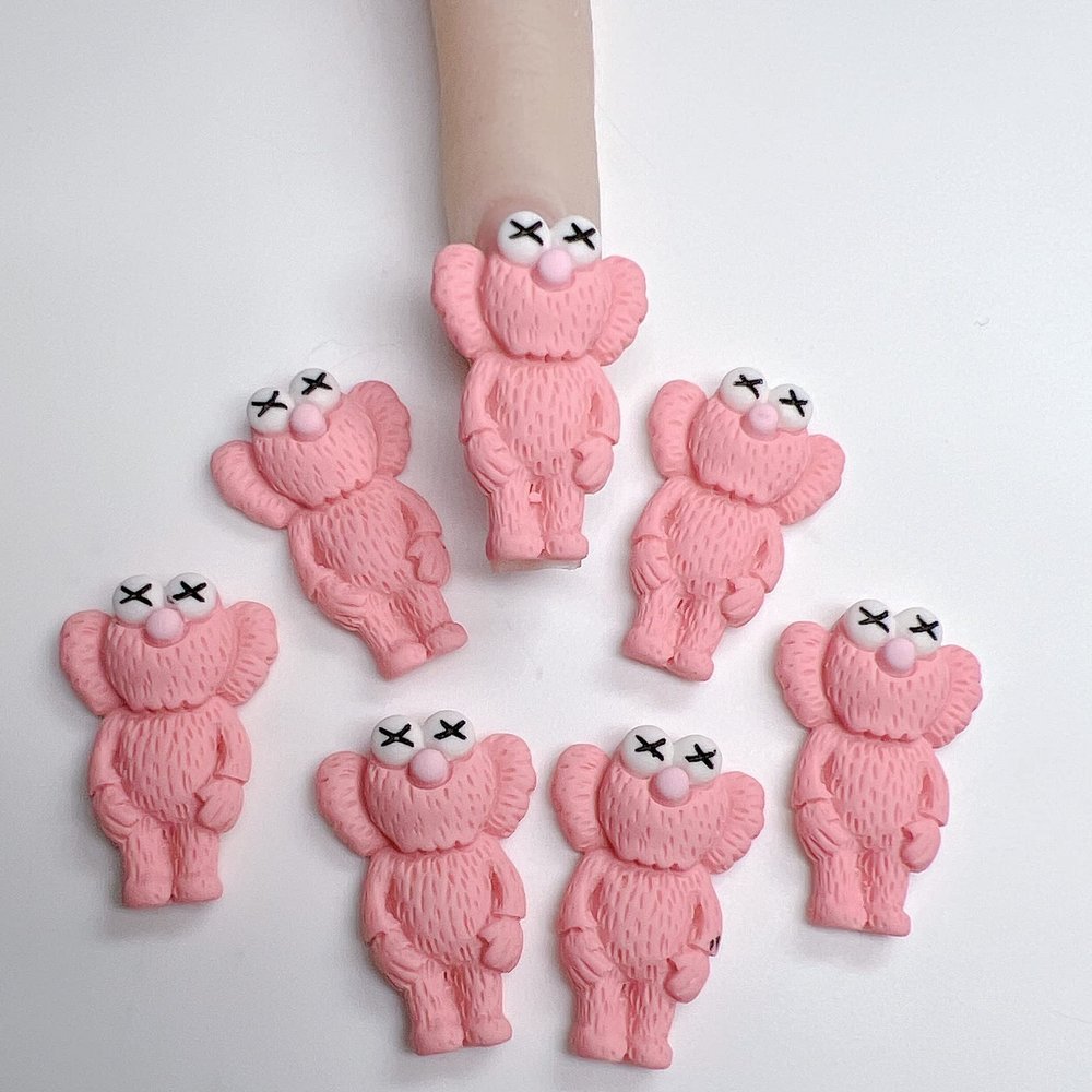KAWS 3D Nail Charm - Pink Color