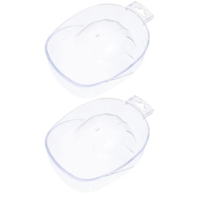 LALAFINA 2pcs Tools Accessories Bowl, or Soaking Remover Removers Polish for Home Polishing Bowls Art Kit Manicure Use Removing Tool Lightweight Gel off Containers Salon Spa Transparent