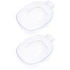 LALAFINA 2pcs Tools Accessories Bowl, or Soaking Remover Removers Polish for Home Polishing Bowls Art Kit Manicure Use Removing Tool Lightweight Gel off Containers Salon Spa Transparent view 1