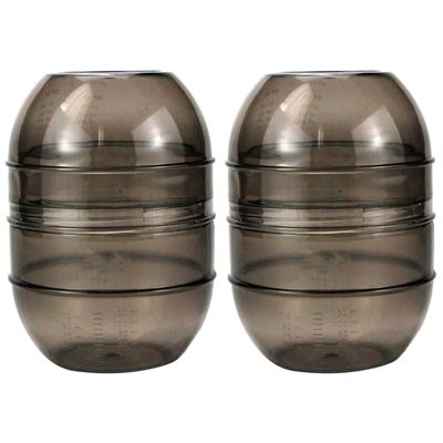KALLORY 2Pcs Hair Dye Mixing Cups with Measuring Scale Professional Hair Color Bowls for Salon and Home Use Durable Pp Material Easy to Clean HairColor Tint Shaker