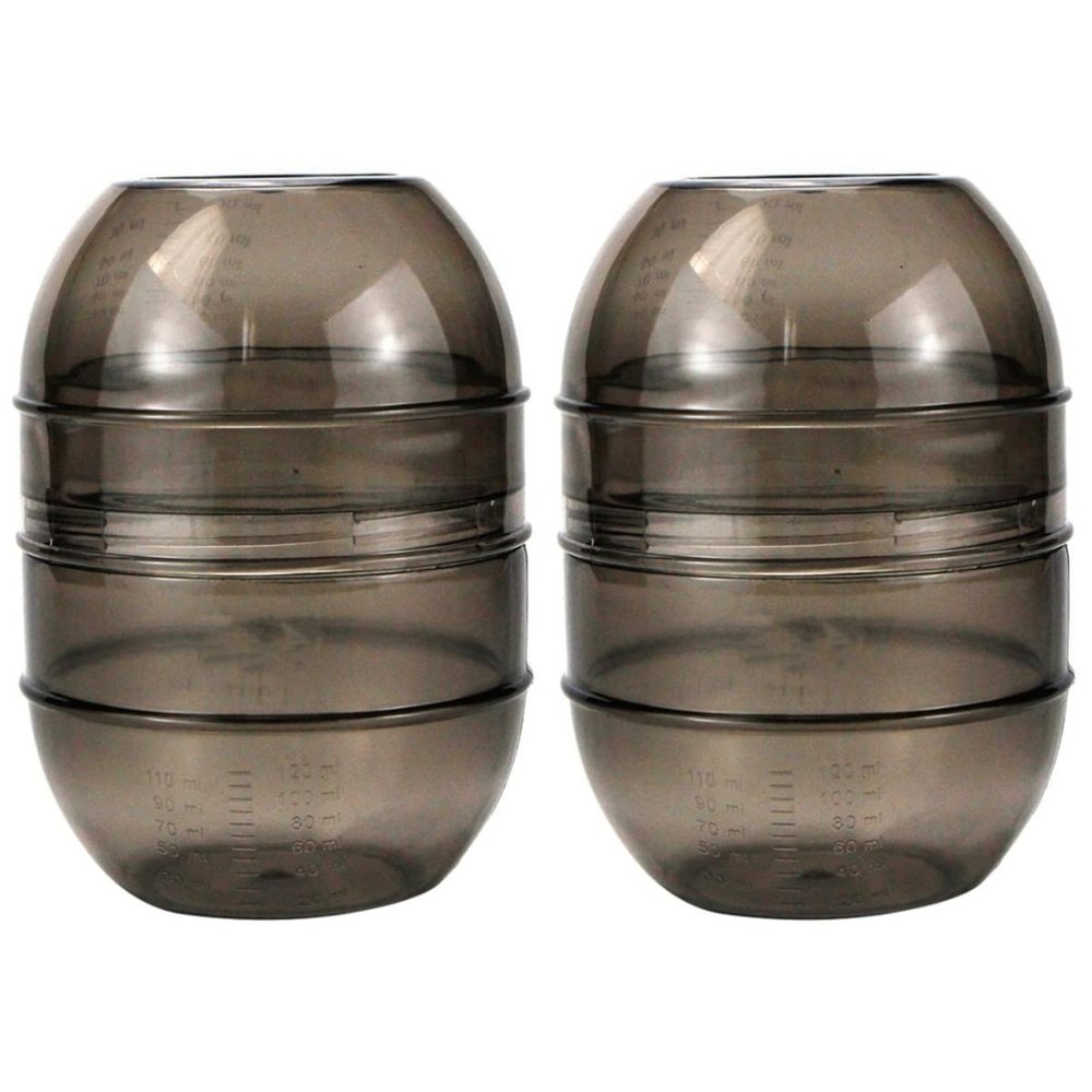 KALLORY 2Pcs Hair Dye Mixing Cups with Measuring Scale Professional Hair Color Bowls for Salon and Home Use Durable Pp Material Easy to Clean HairColor Tint Shaker