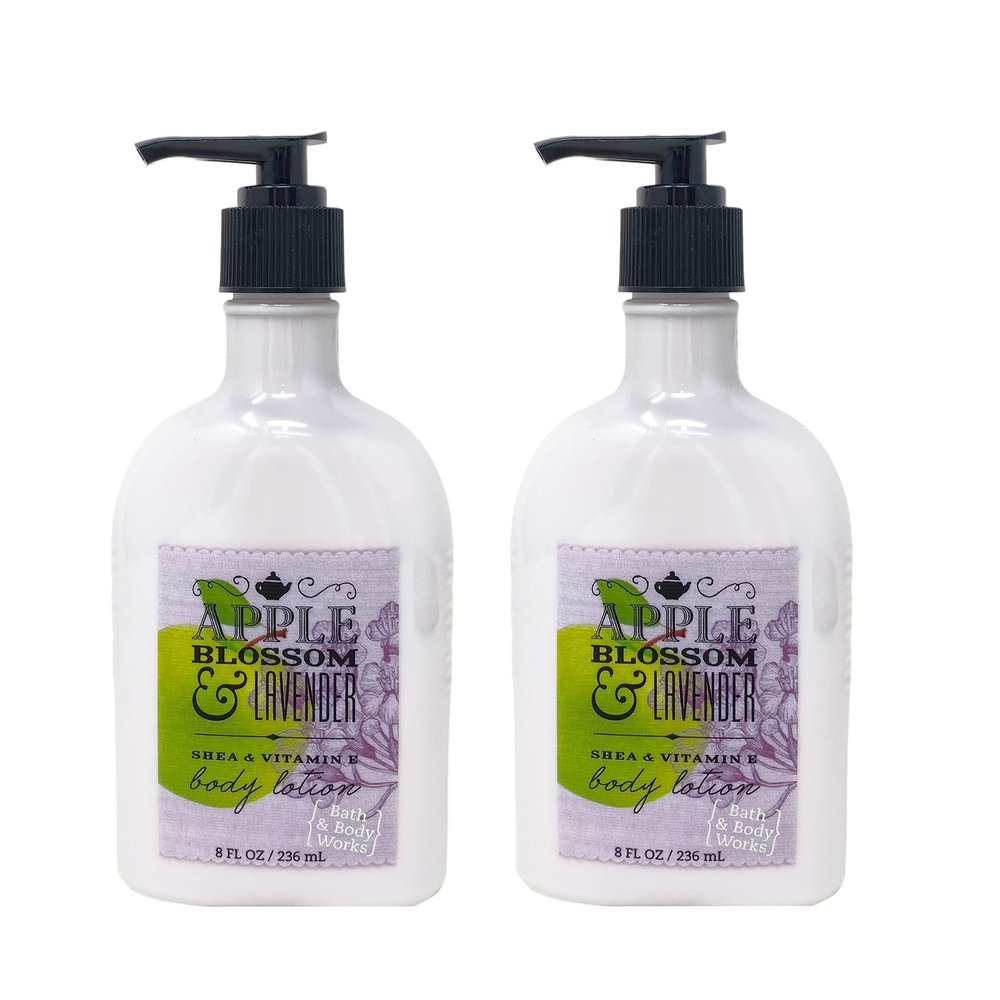 Apple Blossom and Lavender Gift Set Duo - Includes 2 Body Lotion - Full Size