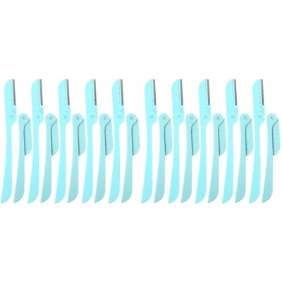 FRCOLOR 20pcs Foldable Eyebrow Portable Eyebrow Trimmers for Women Precision Facial Hair Removal Tools for Grooming