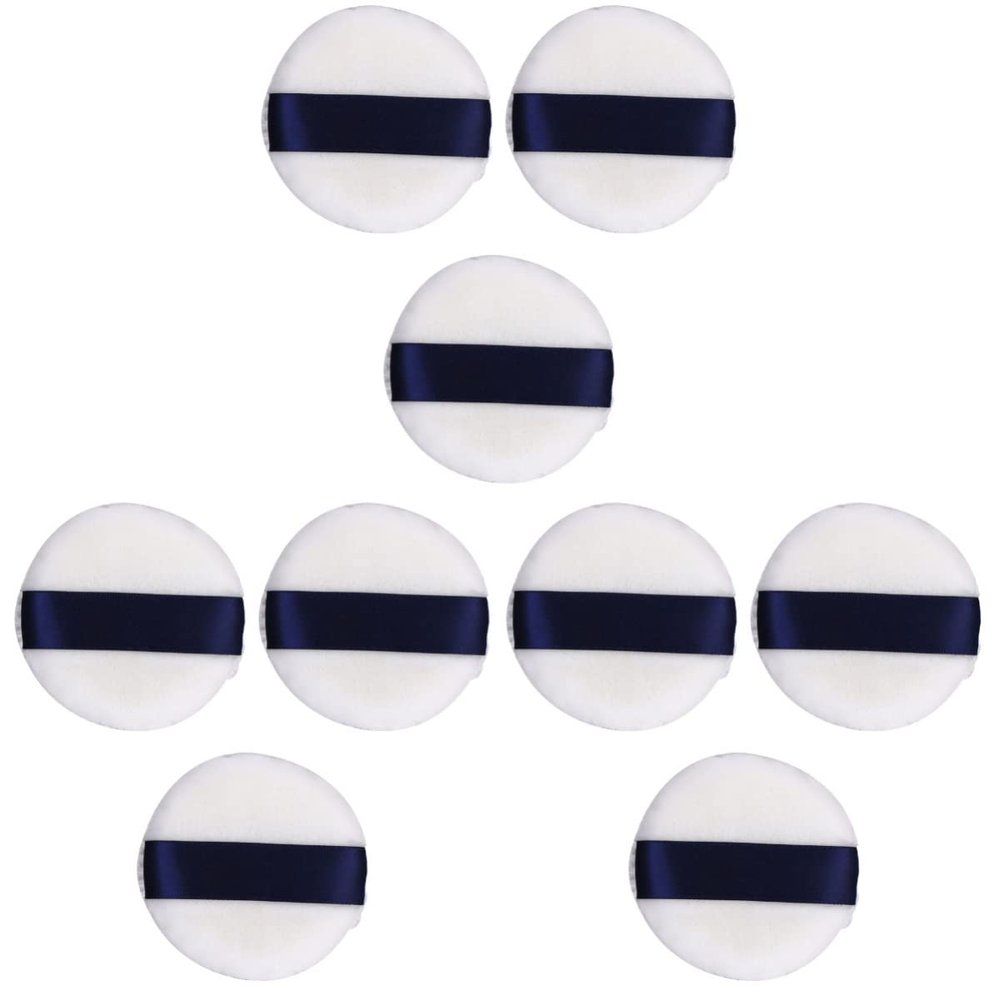 minkissy 9pcs Face Powder Puff Makeup Setting Sponge for Face Fleece Natural Powder Application for Foundation