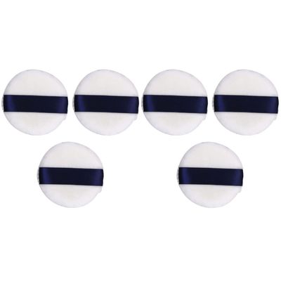FOMIYES 6pcs Velour Makeup Powder Puff Body Shimmer Face and Fluffy Gentle and Skin Friendly Random Color