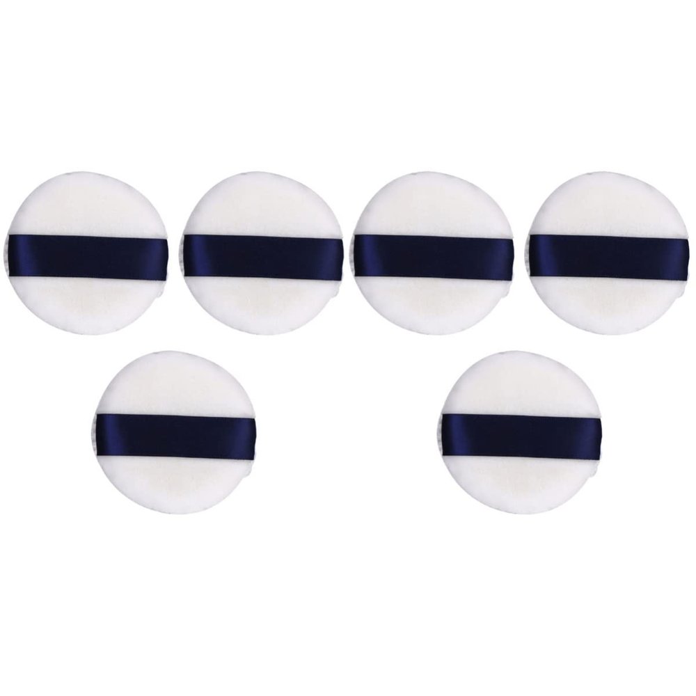 FOMIYES 6pcs Velour Makeup Powder Puff Body Shimmer Face and Fluffy Gentle and Skin Friendly Random Color