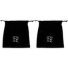Beaupretty 2pcs Flannel Hair Dryer Storage Bag Drawstring Versatile Organizer for Home Travel and Dorm Use Convenient Hair Tool Pouch Black view 1