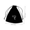 Beaupretty 2pcs Flannel Hair Dryer Storage Bag Drawstring Versatile Organizer for Home Travel and Dorm Use Convenient Hair Tool Pouch Black view 2