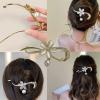 Aphro 2022 Ins Style Elegant Hairpin, Pearl Hair Claw, Butterfly Hair Clip, Trendy Pearl French Hair Barrettes Ins Styling Hair Clips Strong Hold Hair Jaw Clips for Women Girls (#3) view 4