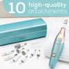 Beurer MP84 Professional Manicure & Pedicure Nail Drill Kit, 14-Piece Cordless Electric Nail File with 10 Attachments, LED Light, Adjustable Speed, Charging Storage Case view 3