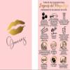 BRAWNA 100 Pink Spanish PMU Lip Blush Aftercare Thank You Cards - Instrucciones Para El Cuidado Despus Del Rubor De Labios Permanente - PMU Supplies - Microblading Kit - Pink view 1
