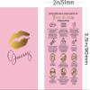 BRAWNA 100 Pink Spanish PMU Lip Blush Aftercare Thank You Cards - Instrucciones Para El Cuidado Despus Del Rubor De Labios Permanente - PMU Supplies - Microblading Kit - Pink view 3