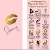BRAWNA 50 Pink Spanish PMU Lip Blush Aftercare Thank You Cards - Instrucciones Para El Cuidado Despus Del Rubor De Labios Permanente - PMU Supplies -Microblading Kit -Pink view 1