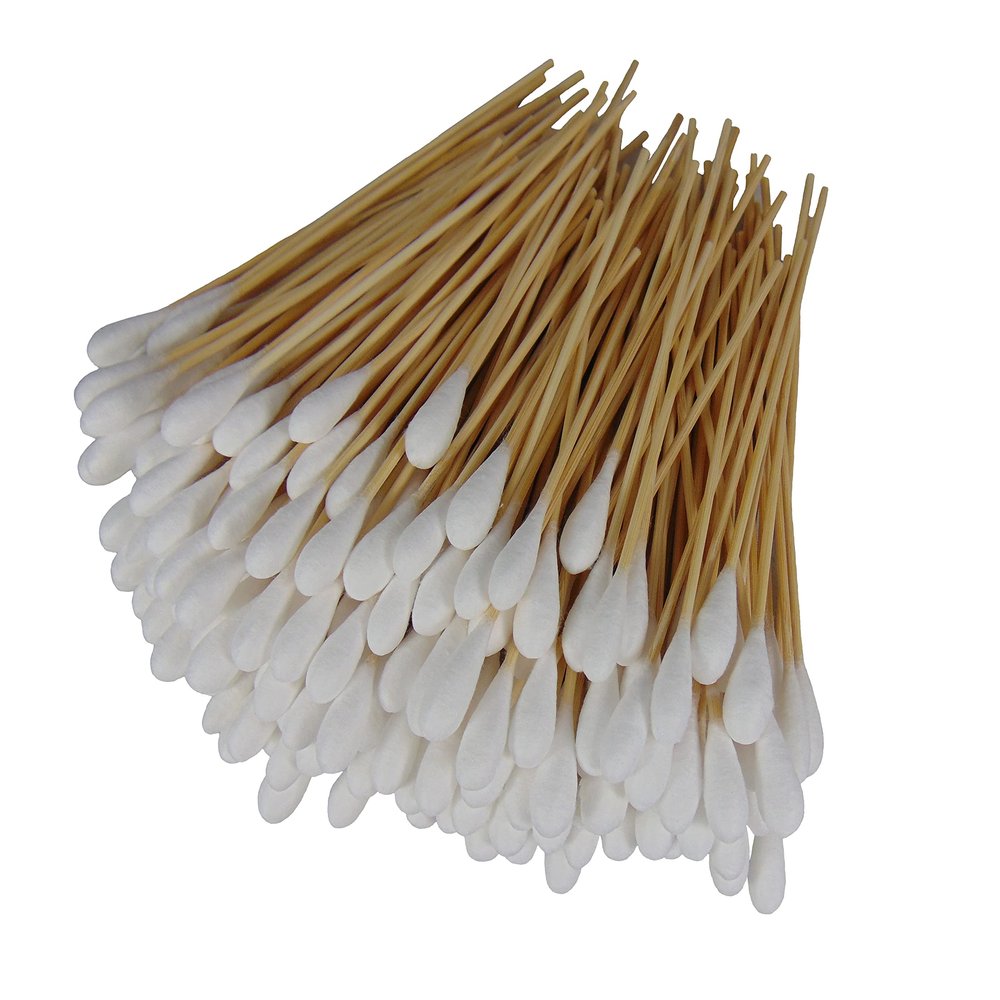 (Extra Large) Type-III 200pc Weapon Cleaning Swabs, 6 Inch Double Sided Cotton Swabs