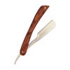 Straight Razor Shaving Solid Wood Handle and Saki Shears Blade (Natural Wood) view 1