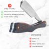Straight Razor Shaving Solid Wood Handle and Saki Shears Blade (Natural Wood) view 2