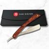 Straight Razor Shaving Solid Wood Handle and Saki Shears Blade (Natural Wood) view 4