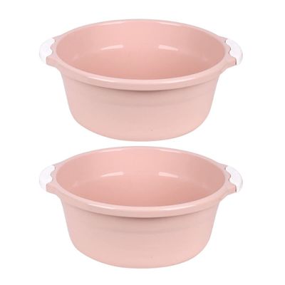 2pcs Medium Plastic Wash Basin Versatile Home Bathroom and Foot Soak Basin Design Non- Bottom for Easy Use for Face Washing and Foot Bath