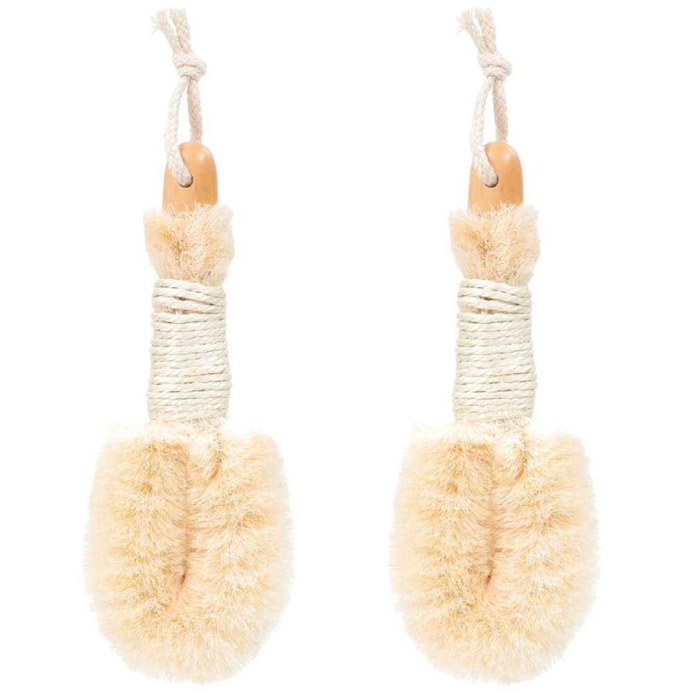 FRCOLOR 2pcs Plant Bath Scrubber Brush for Household Exfoliating Skin Cleaning Lightweight Design for Foaming and Scrubbing Showers and Baths
