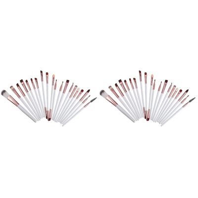 Beaupretty 40pcs Wooden Makeup Brush Kit Eye Shadow Brushes for Makeup Foundation Smooth Handle for Daily Professional Use