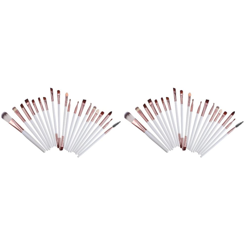 Beaupretty 40pcs Wooden Makeup Brush Kit Eye Shadow Brushes for Makeup Foundation Smooth Handle for Daily Professional Use