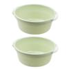 Cabilock 2pcs Large Green Plastic Wash Basin Household Face and Foot Basin for Kitchen and Bathroom Use Non-Slip Design view 1